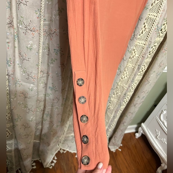 Madewell Side Button Easy Dress Burnt Orange Size Large - Picture 5 of 5